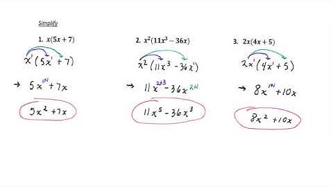 Algebra 1: Unit 7 Section 4 - Multiplying Polynomials by Monomials