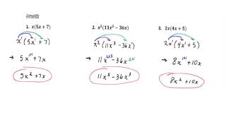 Algebra 1: Unit 7 Section 4 - Multiplying Polynomials by Monomials