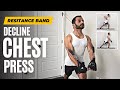 Decline chest press with resistance band  lower chest workout  by fitness my life