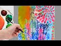 How to Paint Expressive Abstract Flowers /Quick and Easy Art Project/ #ArtsySecondSunday