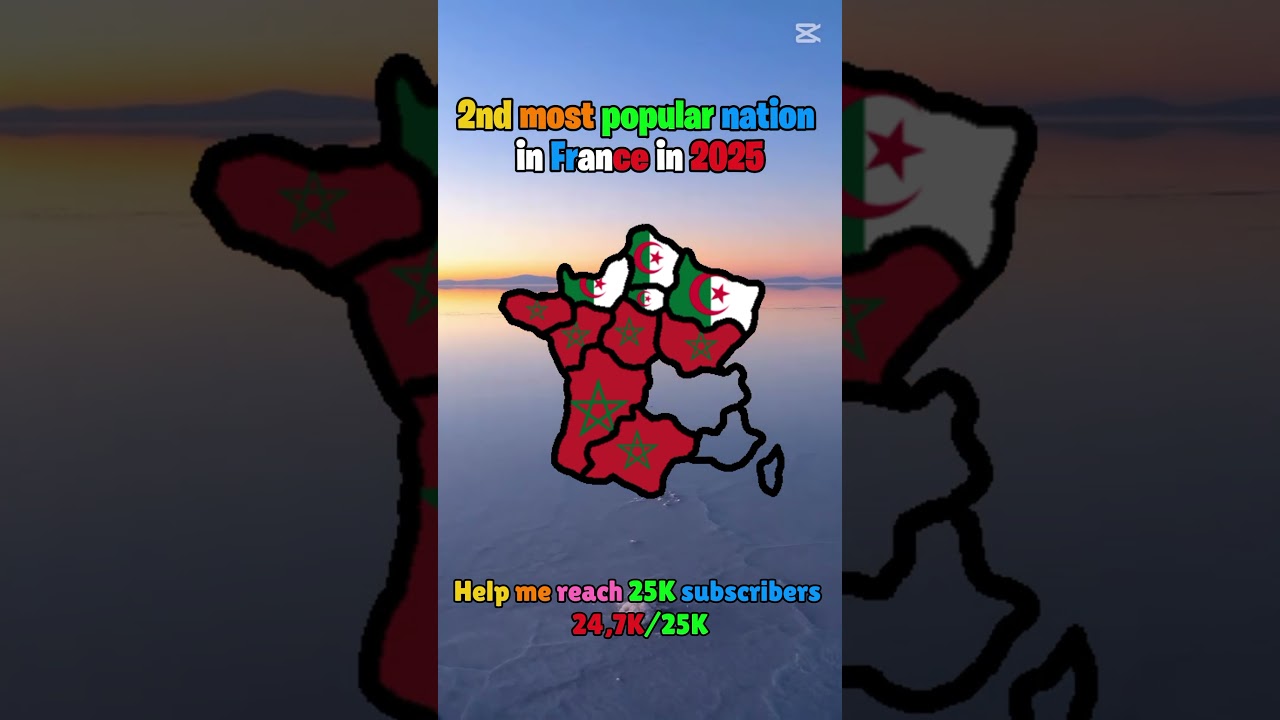 2nd most popular nation in France in 2025 