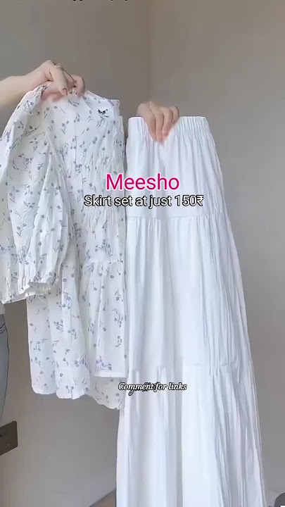 meesho skirt set finds 🌷❤️ pinterest inspired #meeshooutfit #dreamy_girl #shortsvideo #viral