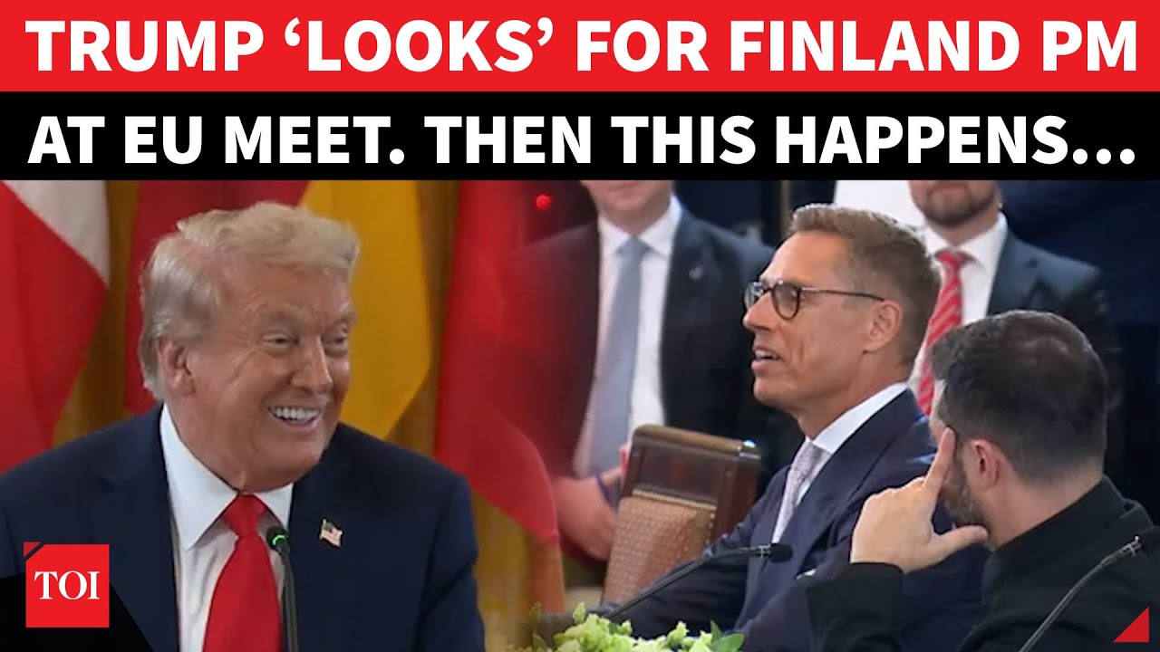 Trump 'FORGETS' Finland PM At EU Leaders Table Despite Name Cards; Stubb Shouts, ‘I’m Here’ | Watch