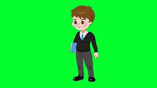 GREEN SCREEN ANIMASI GURU MENGAJAR   GURU LK10