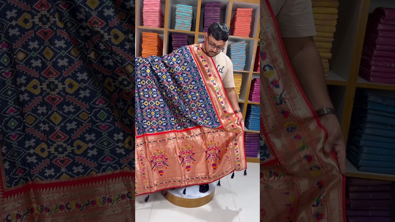 Traditional Kanchivaram Patola Paithani Silk Saree
