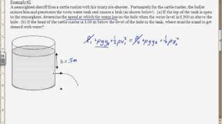 Example Problems with Bernoulli's equation #1