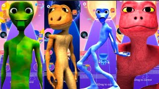 GREEN AMITOKOSITA 🆚 PATILA DANCE 🆚 BLUE ALIEN DANCE 🆚 RED MY NAME IS CHICKY IN TIKES HOP