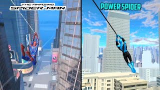 Amazing spider man Vs Power spider | web swinging,wall climbing comparison! screenshot 4