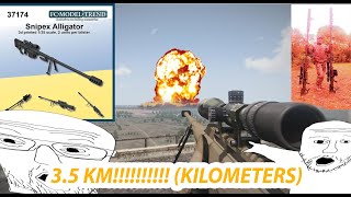 ArmA 3 14.5 API test with vanilla LPRS scope for 3.5 km range