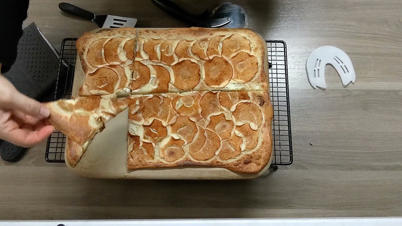 Süßer Flammkuchen mit Äpfeln – gebacken auf dem Zauberstein von Pampered Chef