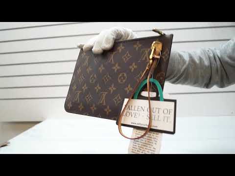 LOUIS VUITTON Monogram Canvas Pochette Wristlet Pouch Neverfull MM E5131 