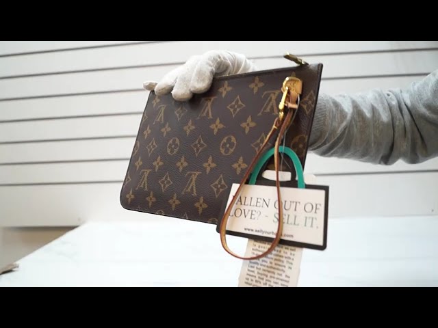 LOUIS VUITTON Monogram Canvas Pochette Wristlet Pouch Neverfull MM