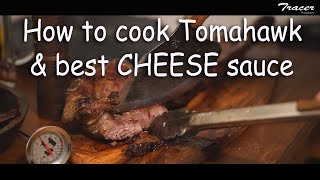 Tomahawk steak Weber grill, how to cook amsr video