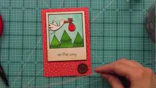 how to make a baby card from start to finish { Lawn Fawn }
