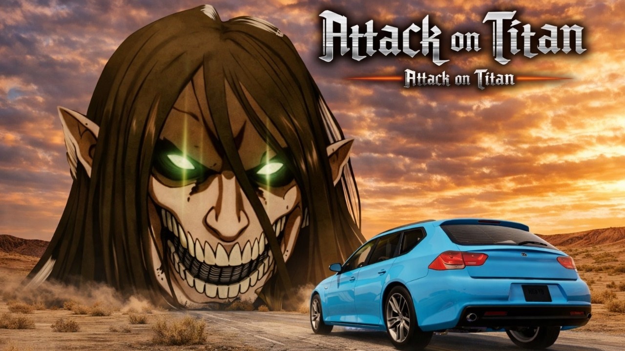 Большие и маленькие автомобили против «Атаки на Титанов» — BeamNG Drive