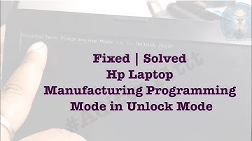 Solution hp laptop manufacturing program mode is in unlock mode #satishbhai