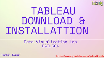 Part 2- Install Tableau Desktop Public Cloud for Windows | Data Visualization Lab | BAIL504