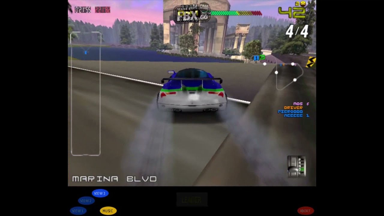 San Francisco Rush 2049 (Arcade) - Coin Guide - Track 1