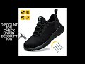 Safety Shoes Work Shoes Steel Toe Men Puncture-Protective Work Boots Indestructible Safety Lightweig