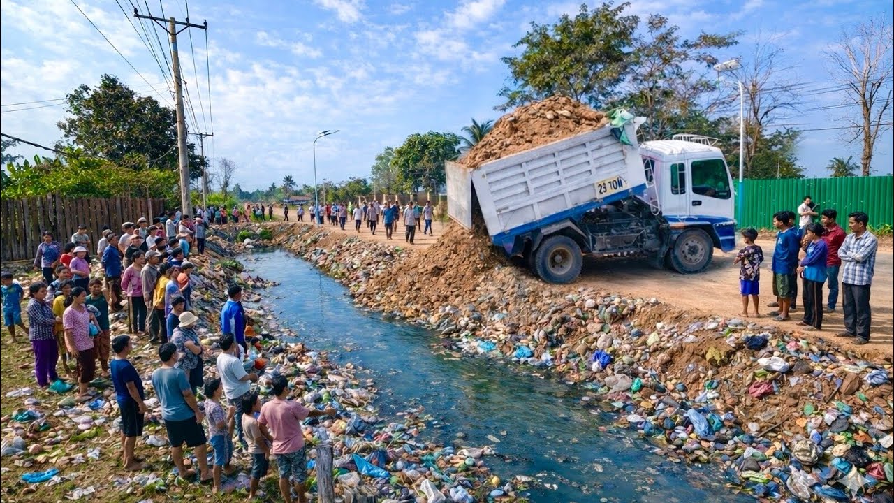 +First Start Perfect New Project!! Complete100% Delete Small Pond By Mini Dozer D21 & Dump Truck 5T