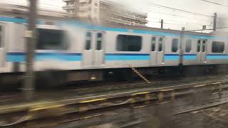 特急あずさ1号E353系 車窓[1/2]新宿→八王子/ 中央本線 新宿700発(松本行)