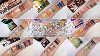 All 2021 Eyeshadow Palettes Swatches