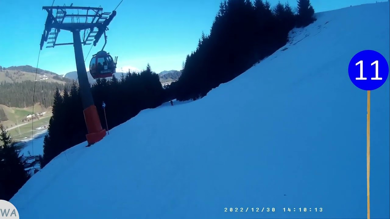 Wagrain - Piste 11 (blau): Rote 8er Talabfahrt