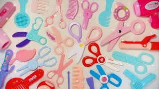 【ASMR】たくさんのハサミ✂️でヘアカットする美容室💇‍♀️ Hairdresser cutting with many toy scissors