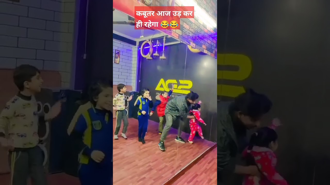 Cute girl funny dance on 