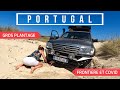 Tour despagne tape 5  on traverse le portugal plant dans le sable  offroad j 100