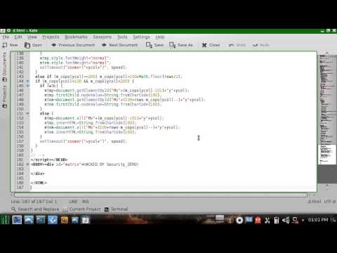 Efecto matrix en index