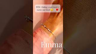 hiding from my crush like | Morse Code Hidden Message Bracelet in Gold #shorts Profile