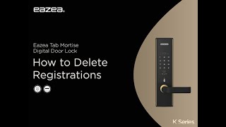 Eazea Tab Mortise Digital Door Lock (Pin Code / Rfid Access Setting)