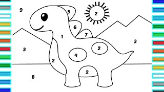 DINOSAUR Colouring For Children | Dinosaur Coloring pages For children