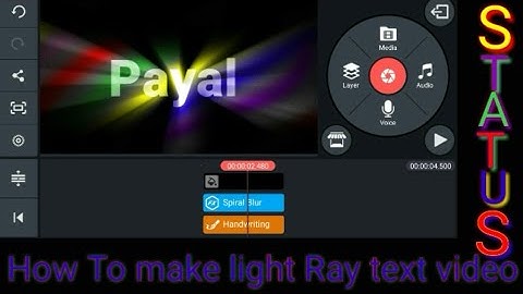 How To make light// Ray text status video editing //Light text Status kaise banaye Kinemaster maine