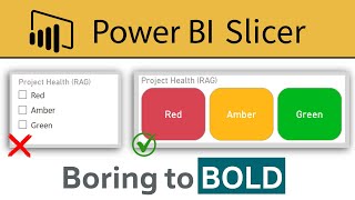 Power BI: Customise Slicers – Interactive &amp; Colourful! (Under 3 Mins)