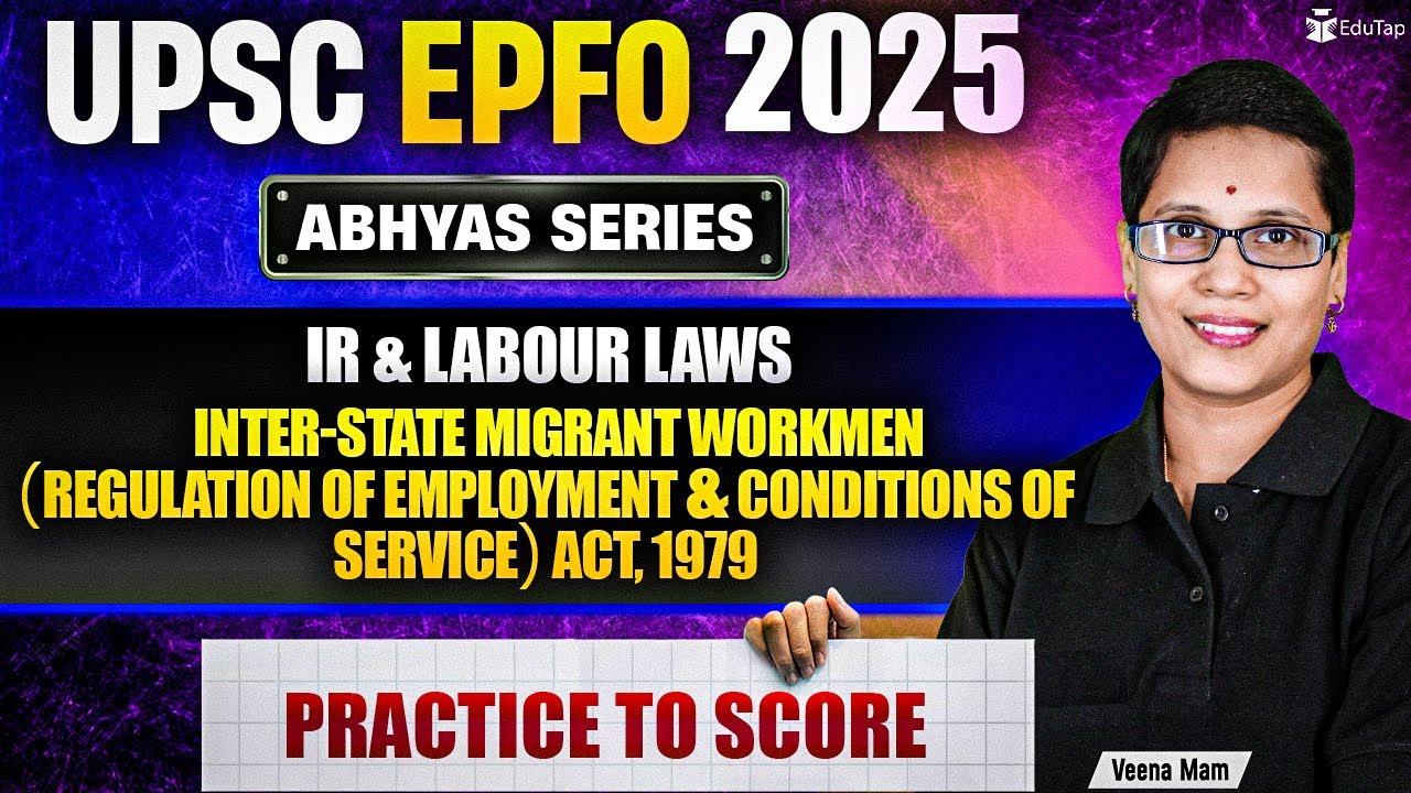 UPSC EPFO Free Classes 2025 | Industrial Relations & Labour Laws MCQs ...