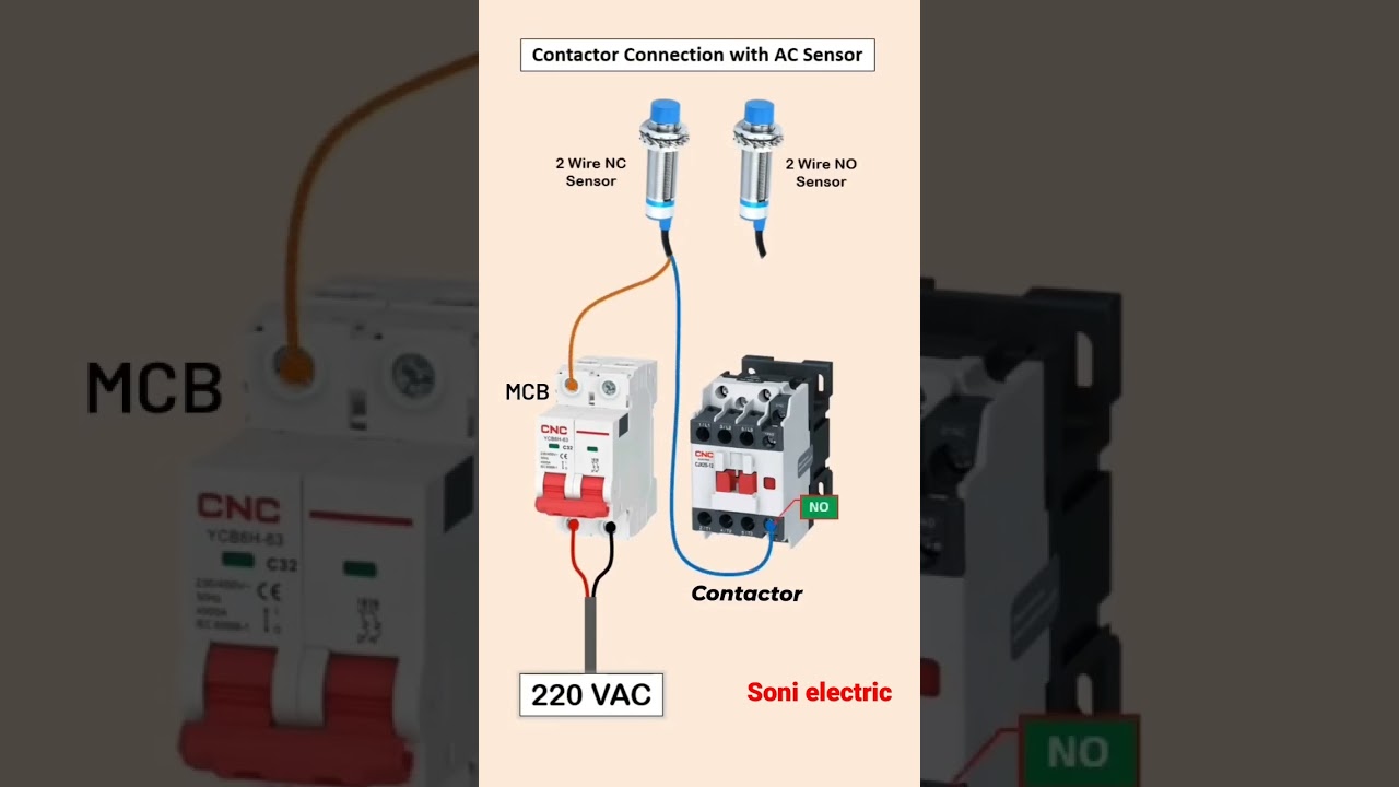 connector with ac sensor MCB kaise 