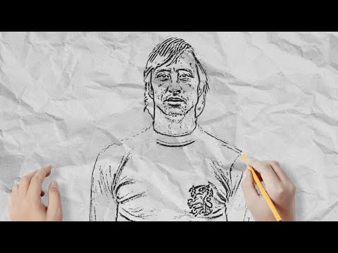 Portrait Drawing - Soccer Johan Cruyff