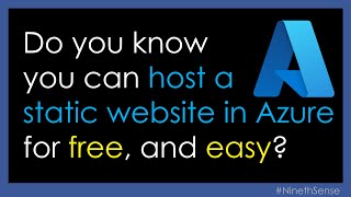 Hosting a Static Website from GitHub to Azure Static Web App