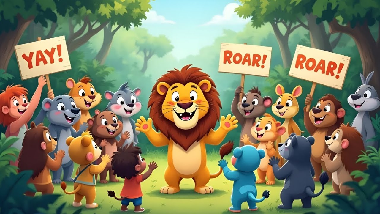 The Little Lion's Roar || Nursery Rhymes For Kids || Songs For Kids ||Animal Rhymes