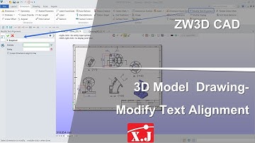 ZW3D คู่มือ สอนการใช้งาน Drawing - Dimension - Modify Text Alignment