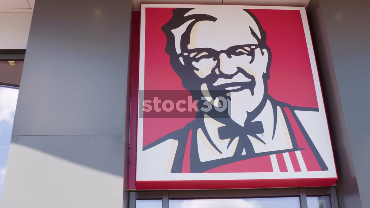 KFC Drive Thru Signage, Two Shots, UK