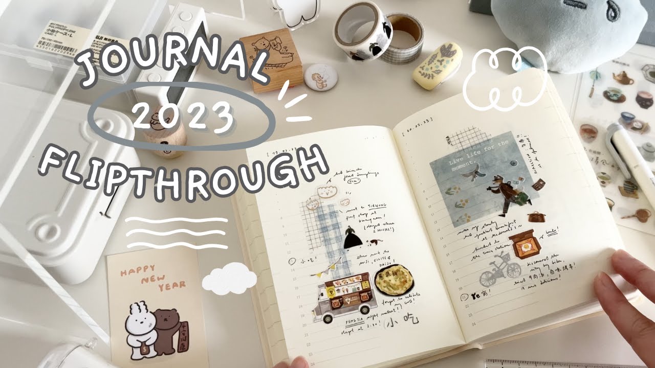 2023 journal flip through 🌟 [midori 1day 1page] ♥︎