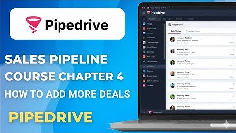 Sales Pipeline Course | How to Add More Deals  Pipedrive
