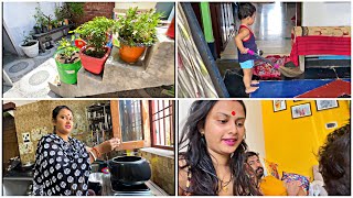 After Bathing Routines Lunch Preparing Everything House Cleaning Vlog Indian Mom Saree