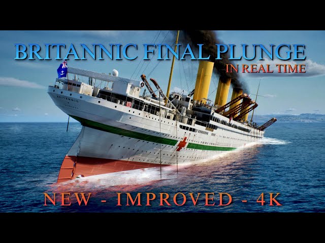 The Final Minutes of BRITANNIC - Real Time | New 2023 Animation class=