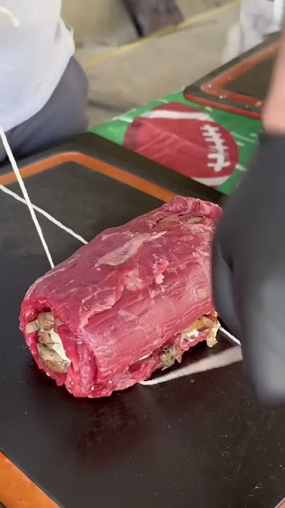 Pulling a Beef Flank Steak! So satisfying. #shorts #shortsvideo #beef # butcher 