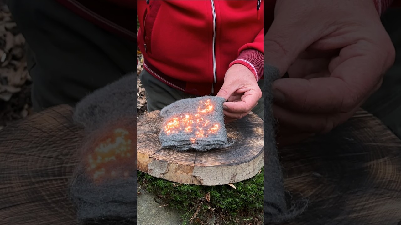 This steel wool fire hack will blow your mind!🔥 