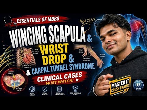 Winging of Scapula, Wrist Drop & CTS by Maddy Sir 💥🩺 | Anatomy | Essentials of MBBS